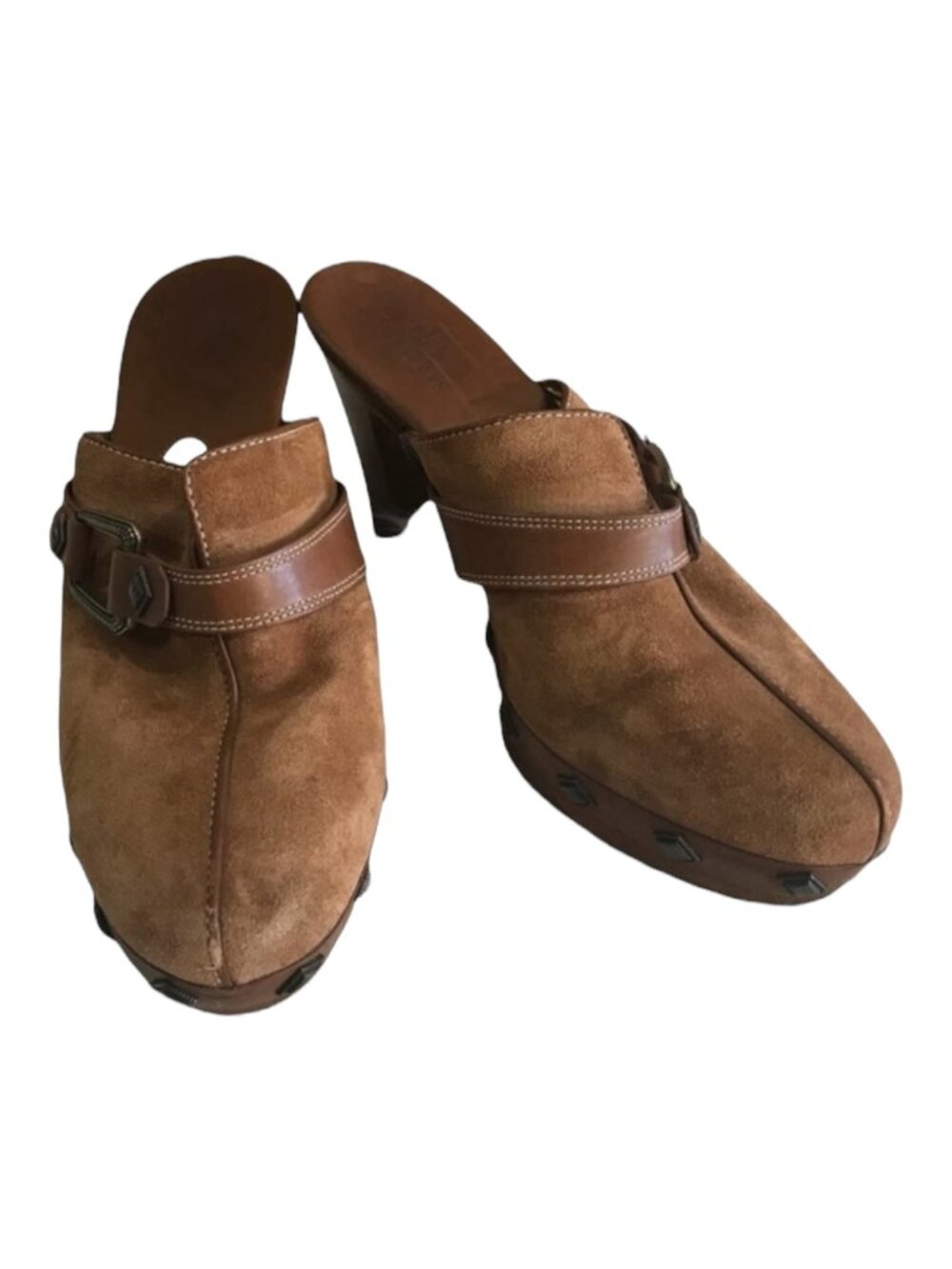 Cole Haan Suede Studded Clog Mules Y2K Bratz
